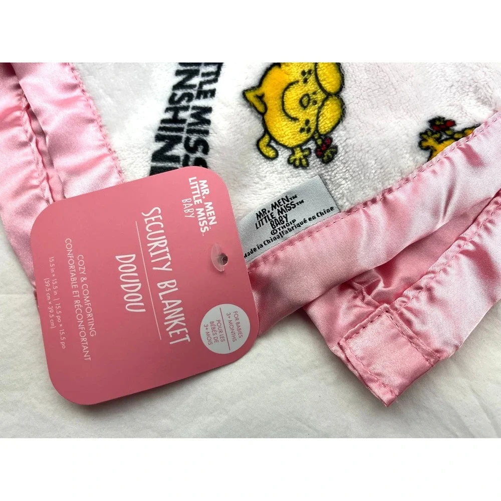 JuJuBe Little Miss Sunshine Baby Security‎ Blanket Lovey Satin Pink Girl NWT